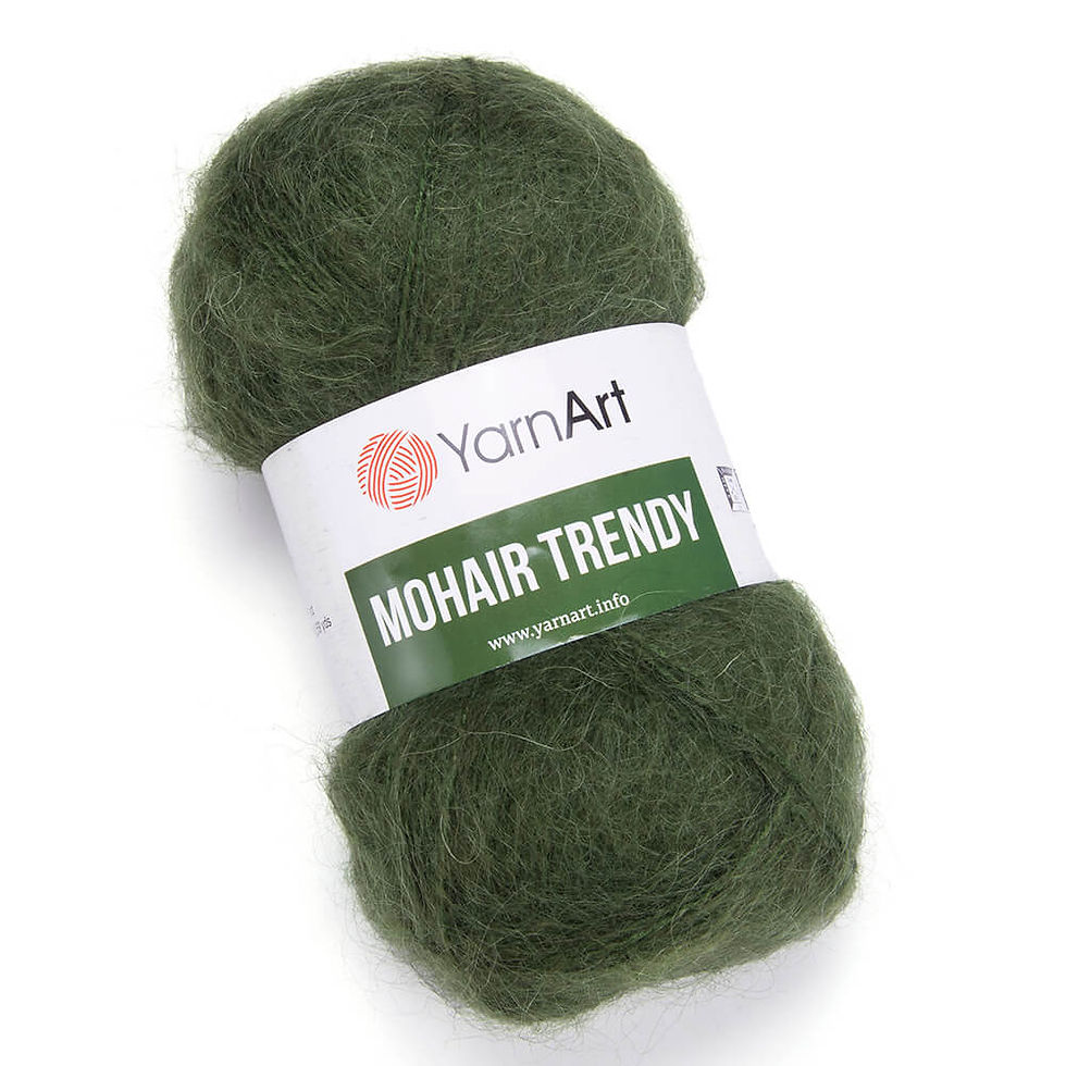 Пряжа YarnArt Mohair Trendy 111 Хакі (Мохер Тренді)