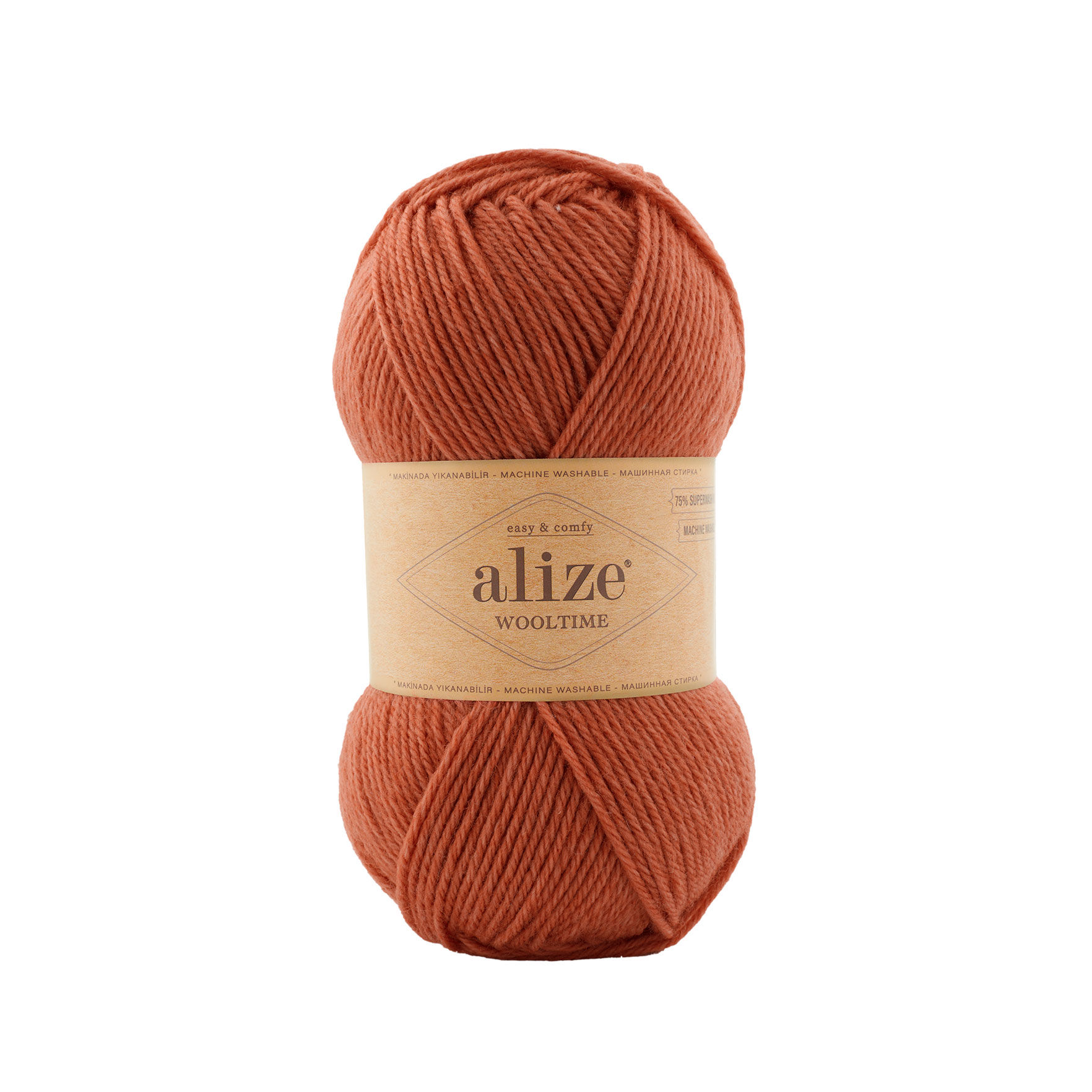 Пряжа Alize Wooltime 433 Цегла