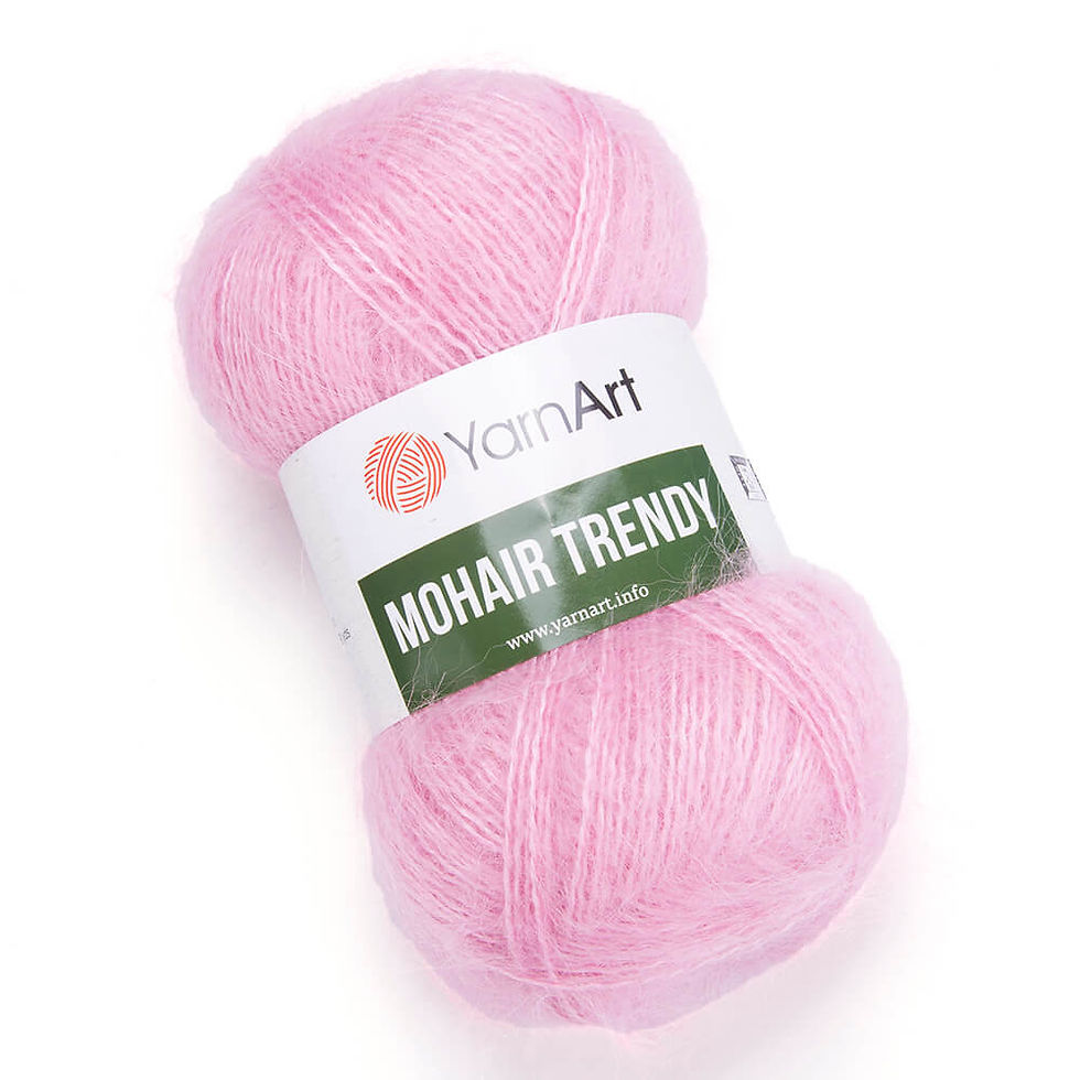 Пряжа YarnArt Mohair Trendy 127 Рожевий (Мохер Тренді)