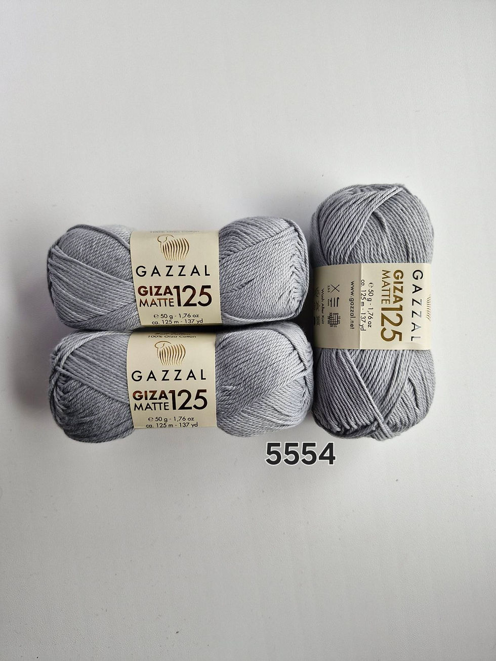Пряжа Gazzal Giza Matte 5554