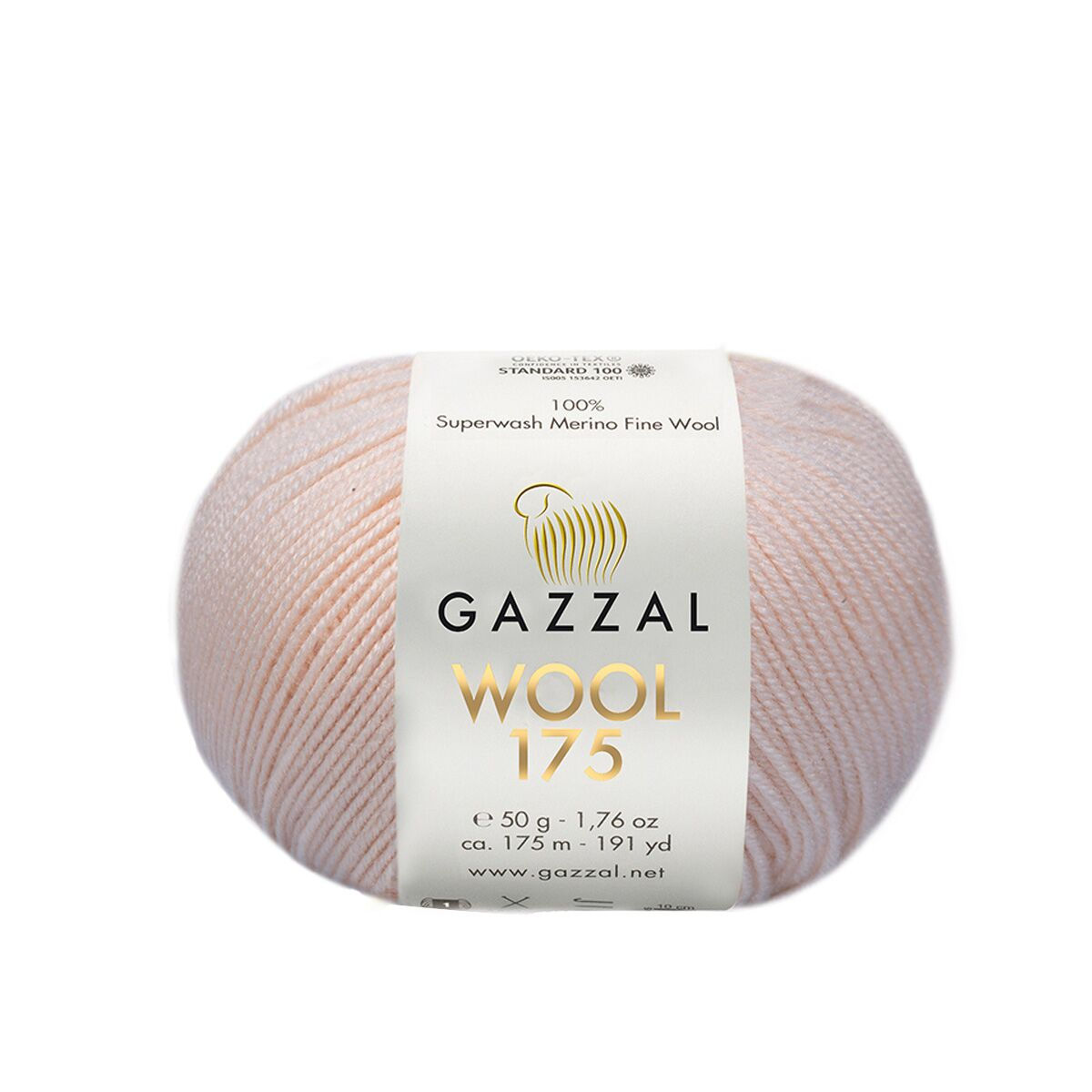 Мериносова пряжа Gazzal Wool 175 341