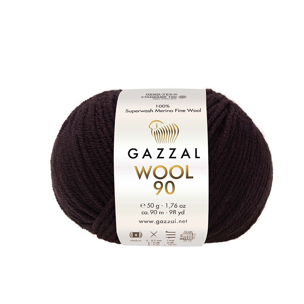 Пряжа з мериноса Gazzal Wool 90 3659