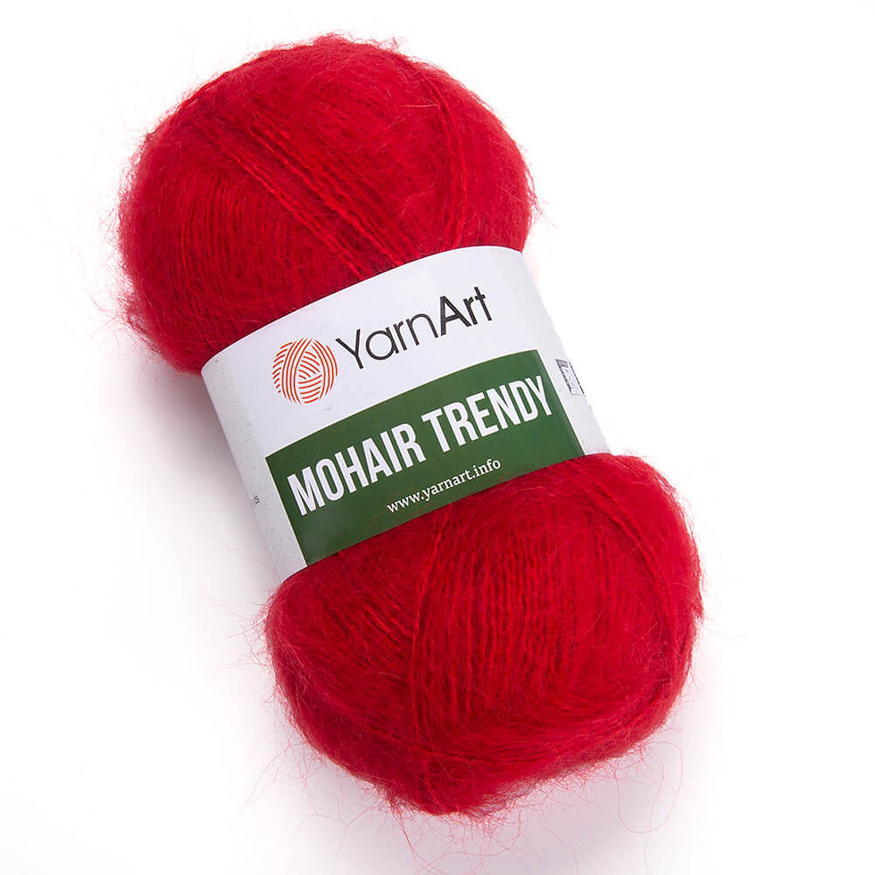 Пряжа YarnArt Mohair Trendy 105 Червоний (Мохер Тренді)
