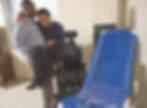 Caregiver carrying young man