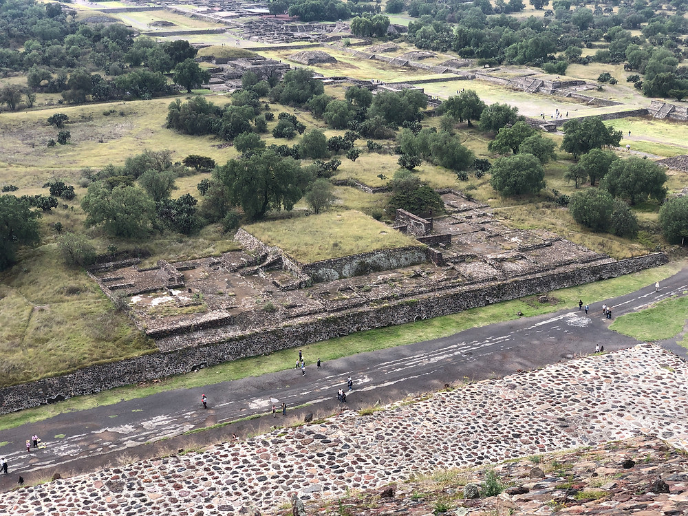 Teotihuacan view from sun pyramid
