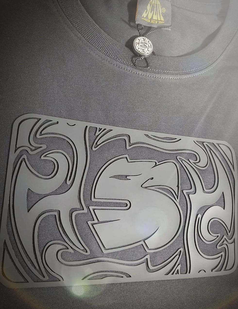 Thumbnail: Celtic Black Stamp on Tattoo Black T-Shirt