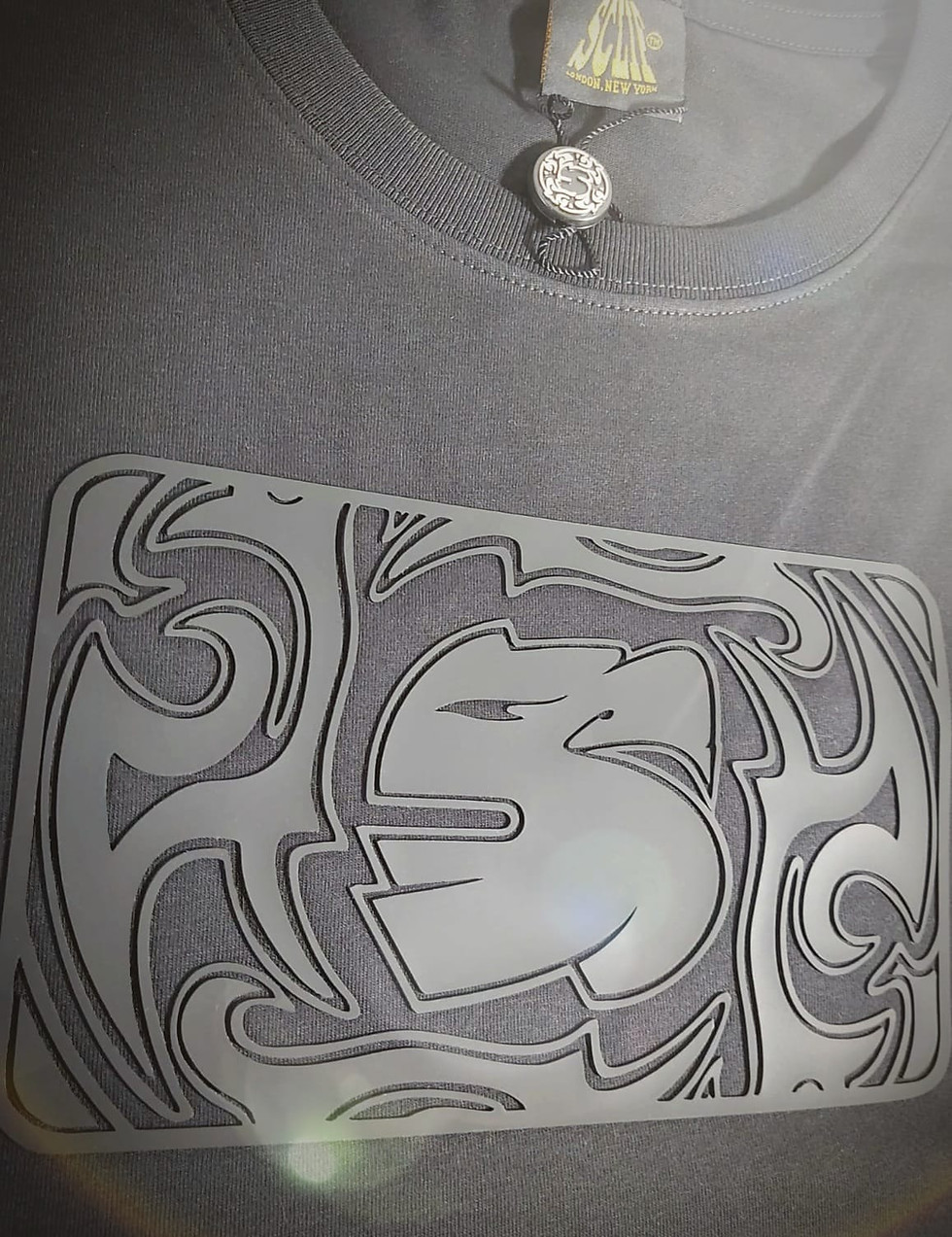 Thumbnail: Celtic Black Stamp on Tattoo Black T-Shirt
