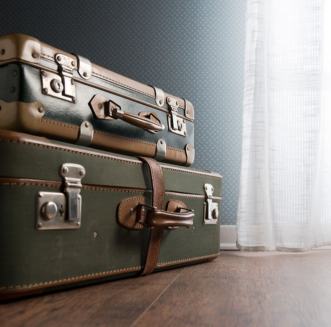 Vintage Suitcases Stack