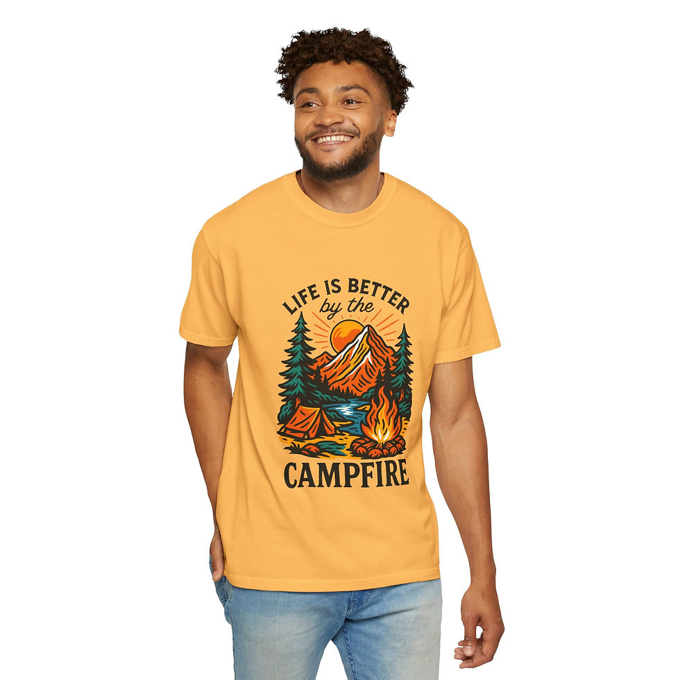 Thumbnail: Campfire T-Shirt — "Life Is Better by the Campfire" Outdoor Camping Graphic Tee