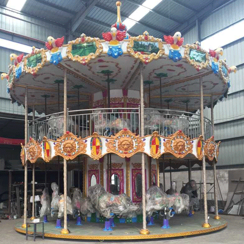 Beston-simple-double-decker-carousel-merry-go-round-for-sale