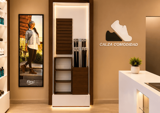 Imagen de una tienda de zapatos
