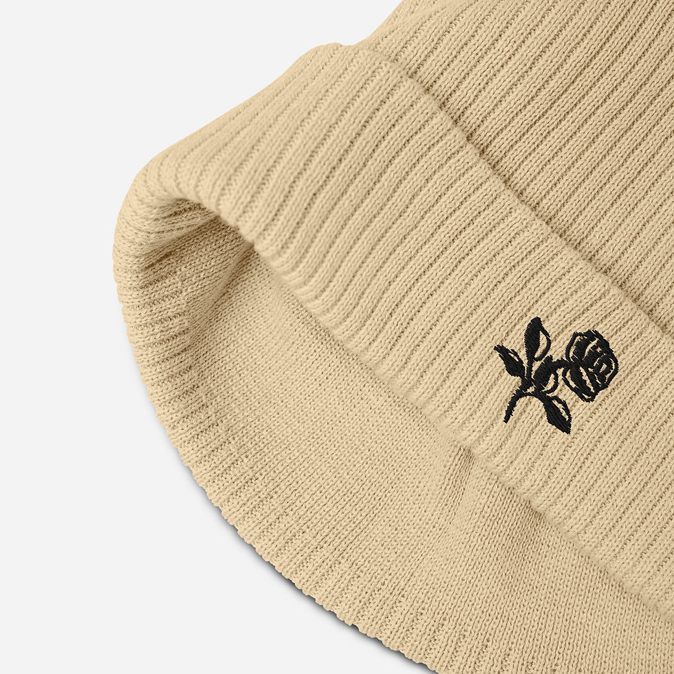 Thumbnail: Organic ribbed beanie: ROSE