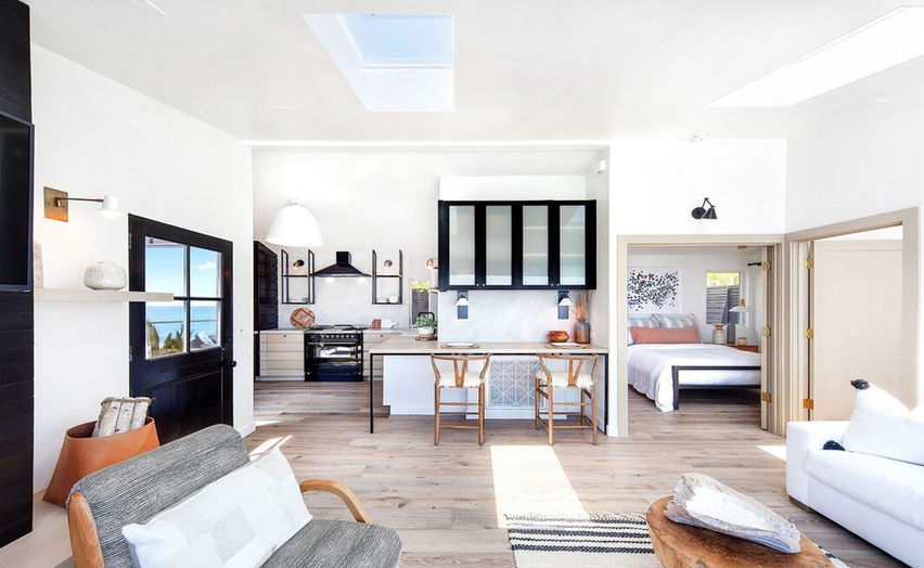 Open-concept kitchen and living space, Malibu Kanan Twin Houses