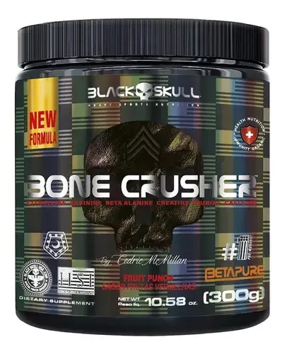 Bone Crusher Nova Fórmula 300g - Black Skull
