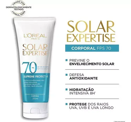 Miniatura: Protetor Solar Corporal L'oréal Paris Solar Fps 70 - 200g