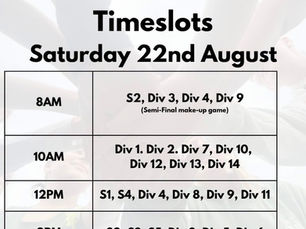 FINALS TIME SLOTS