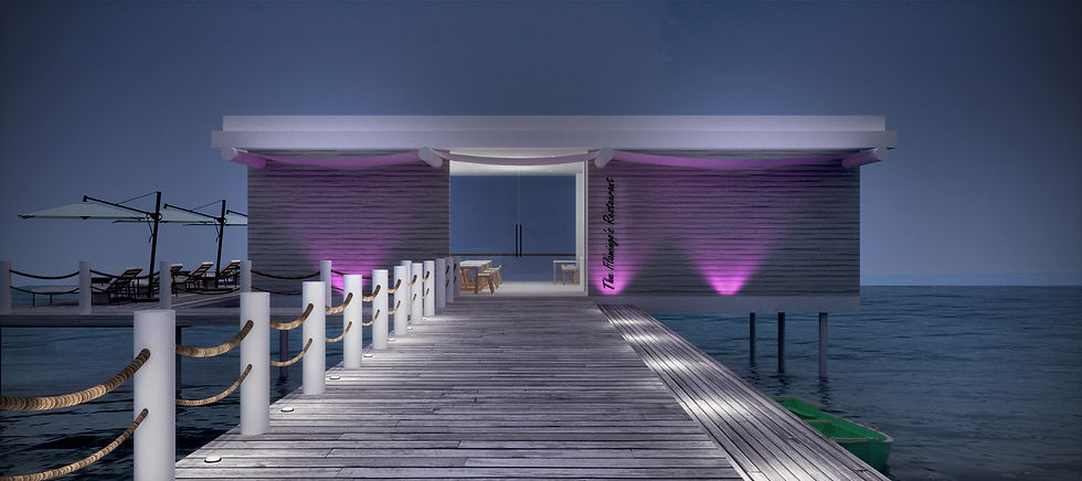 Restaurant at night