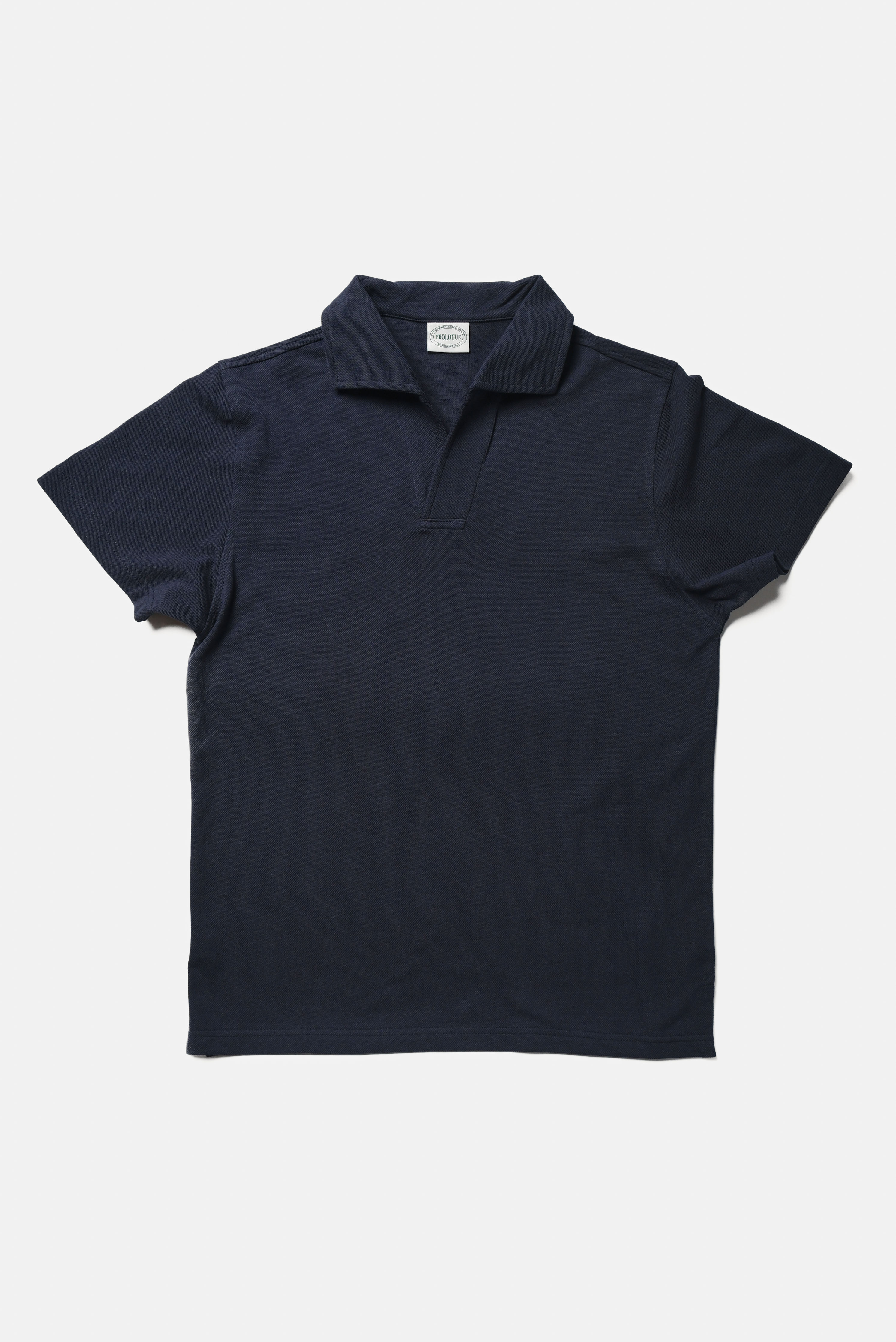 Navy Short Sleeve Spread Collar Polo