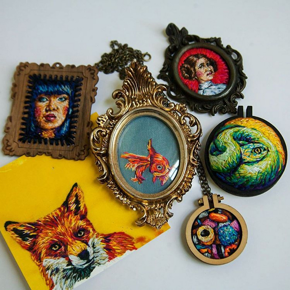danielle clough, fiance_knowles, sewing, embroidery, impressionism, color, string, art, south africa, howl magazine, new york, nyc