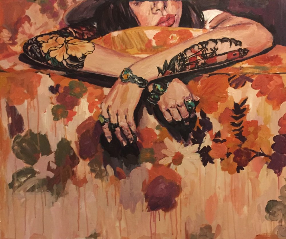 Sammy Kimura, Louisville, Kentucky, modern american art, art, artist, oil, acrylic, expressionist, modern, painting, women, female form, gay, lgbtq, Howl Magazine, Artist Feature, Interview, love, heartbreak, lust, sex, erotic art,