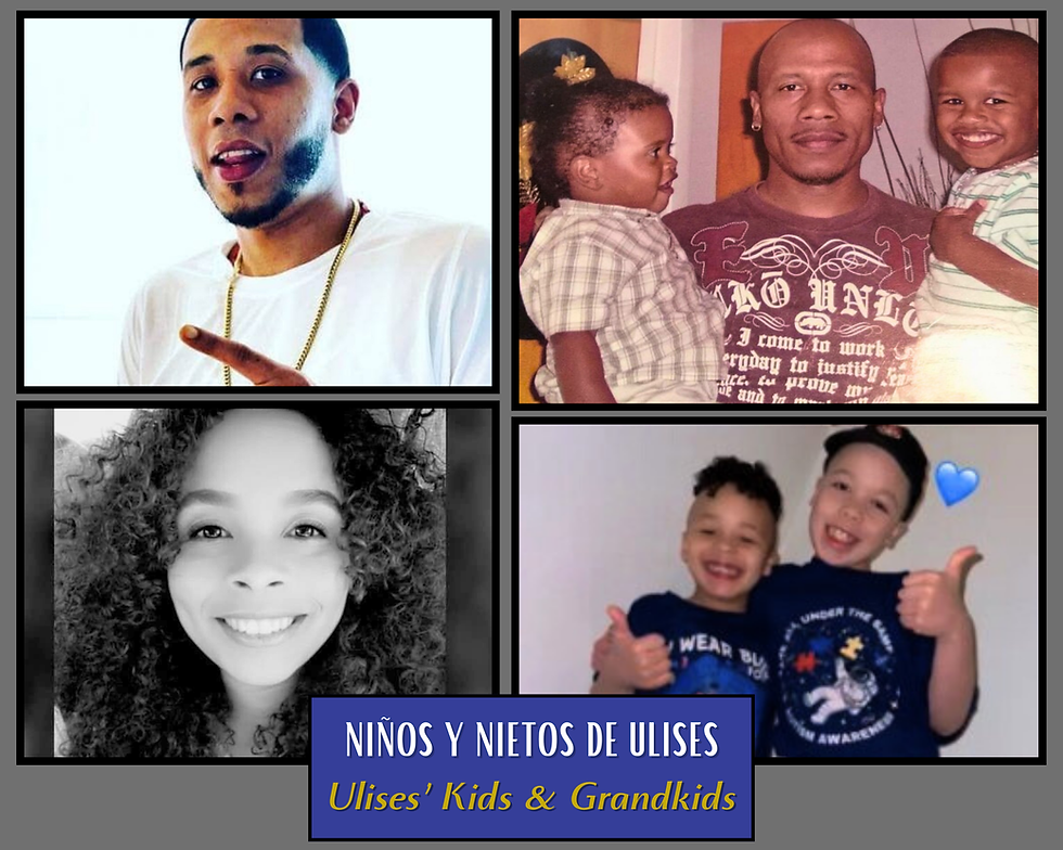 Clockwise from upper left: Ulises' oldest son Jamil; Sons Roman (L) and Natanael (R) with Ulises in 2009; Daughter Ulimarie; and Grandkids Junior & Coco.