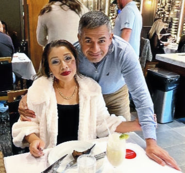 Flor and her husband Angel celebrate a special occasion.