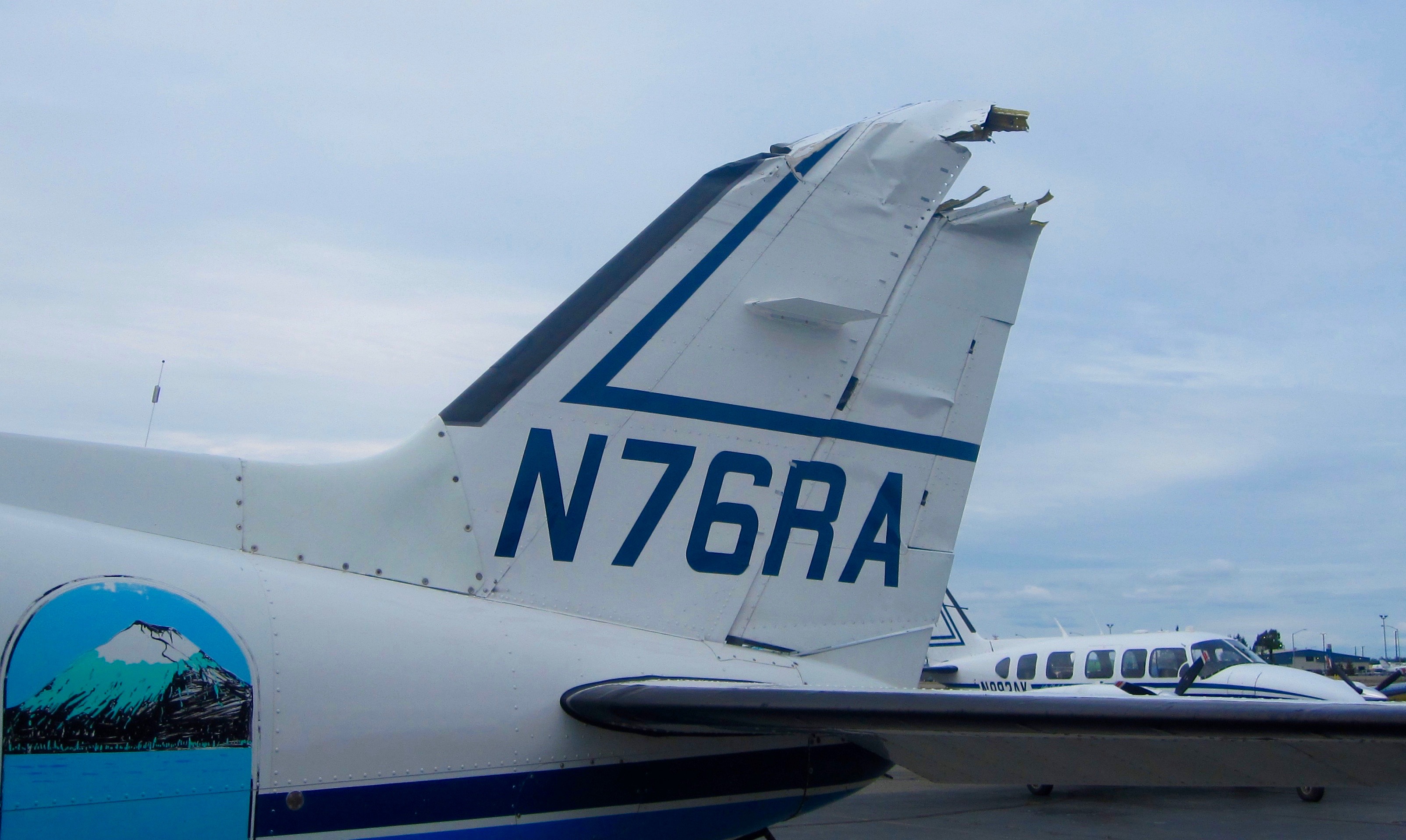 Anchorage: the tail of our plane