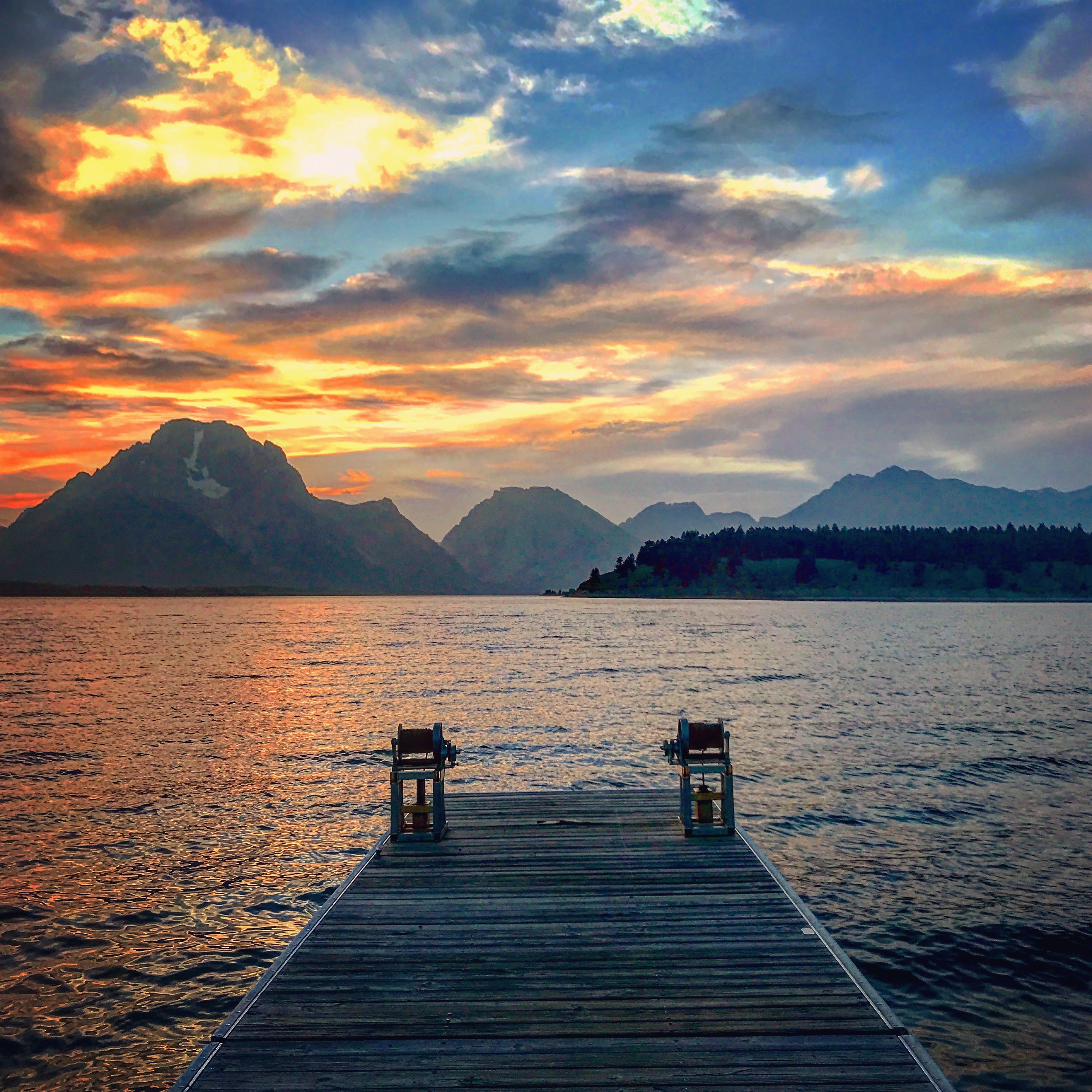 Sunset on Jackson Lake