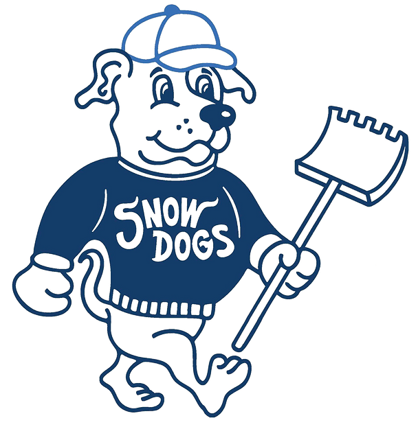 Snow Dog with Shovel Blue Sweater_edited