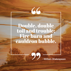 Halloween quote for Instagram with orange Fall background
