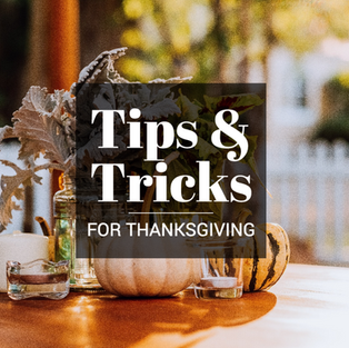 Thanksgiving social media post with pumpkins and Fall foliage