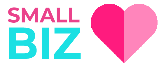 Small biz with flashy heart giphy sticker for social media