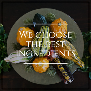 Fall social post template with autumn harvest: squash and gourds ingredients on plate