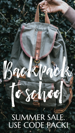 Backpack social media post template story template for back to school