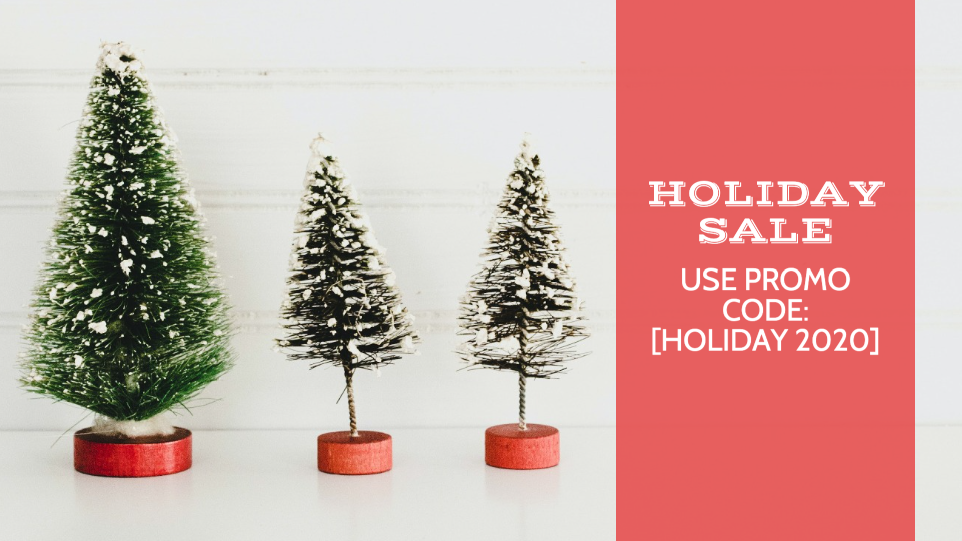 Decorative winter trees for the holidays