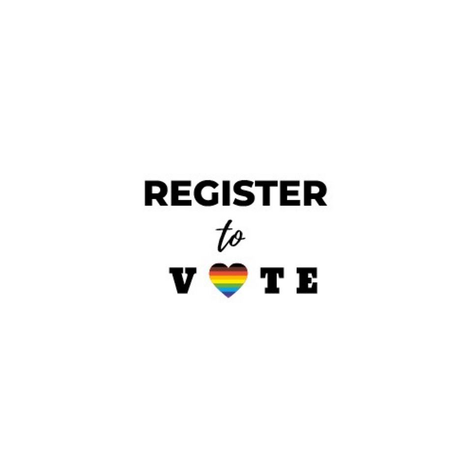 Register to vote social media post