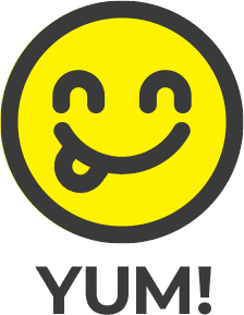Yum smiley face with tongue giphy sticker for social media