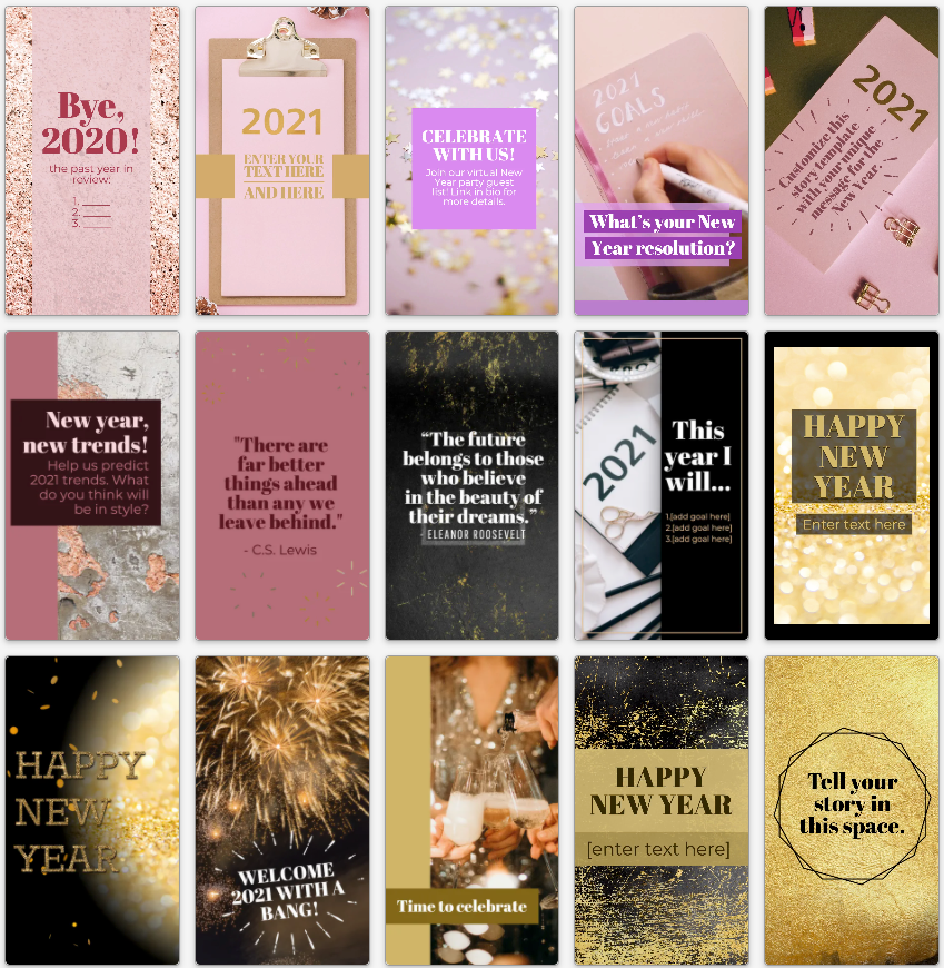 New Year S Social Media Post Templates For 21 New Year S Social Media Post Templates For 21