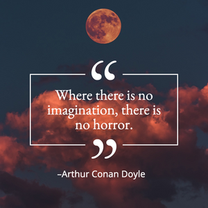 Spooky Halloween quote for social media with full moon