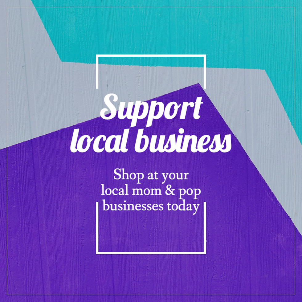 Support local business and mom and pop stores social media post template