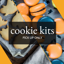 Halloween cookie kits orange and black social media post template