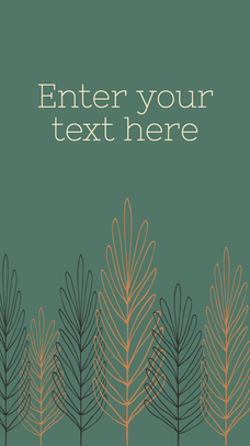 Thanksgiving story template for Instagram stories and Facebook stories teal with orange and brown fall leaves