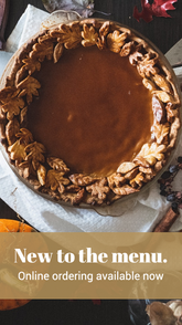 Bakery or restaurant Fall and Autumn social story template for Instagram or Facebook