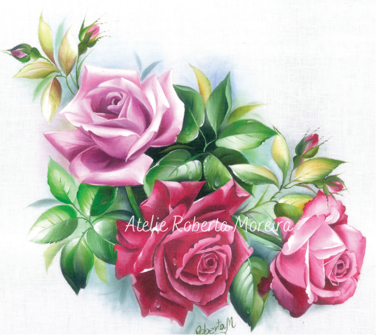 Curso Online - Rosas - Pintando Rosas com Roberta Moreira (12XR$ 9,99)