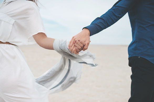 Lovers Holding Hands