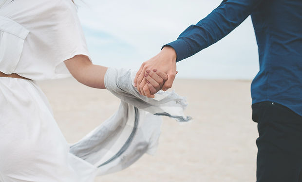 Lovers Holding Hands