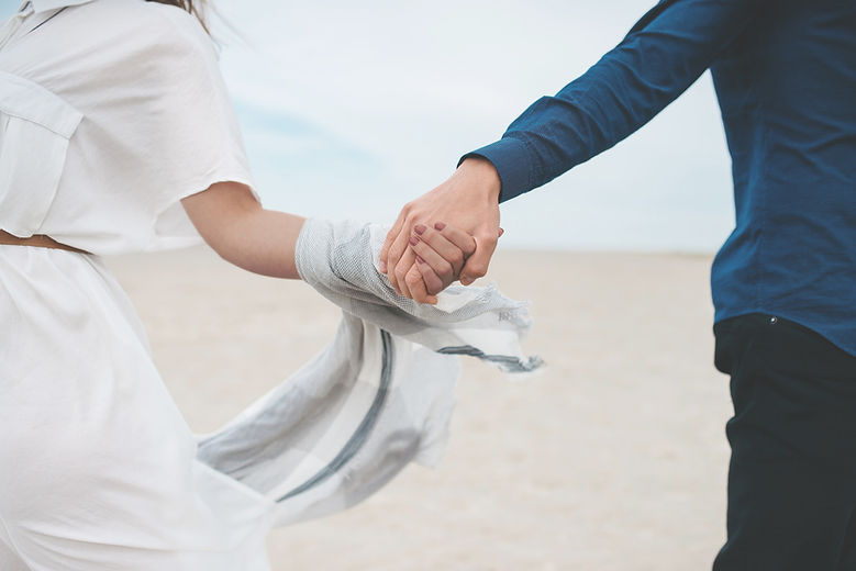 Lovers Holding Hands