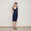 Thumbnail: Marilyn Scoop Neck Midi Dress in Navy Blue