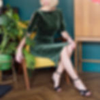 Lombard womens velvet party cocktail dress as Christmas Party outfit