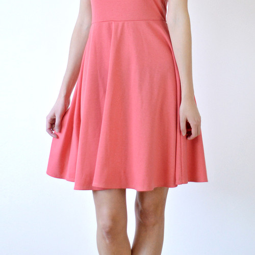 open lace back dress Pink Coral Sleeveless Midi Dress - All Dresses